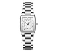 RORIOS Orologio Donna Quarzo Acciaio Inossidabile Impermeabile Orologioes Analogico Quadrato con Visualizzazione Data Watch Abito Minimalista Elegante Regalo Perfetto Donne Uso Quotidiano Bianco