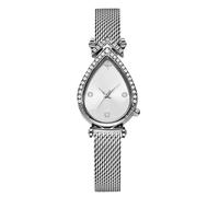 RORIOS Orologio Elegante Donna a Forma di Goccia con Cristalli Cinturino in Acciaio Inossidabile Maglia Moda per Uso Giornaliero e Occasioni Speciali Bianco
