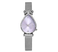 RORIOS Orologio Elegante Donna a Forma di Goccia con Cristalli Cinturino in Acciaio Inossidabile Maglia Moda per Uso Giornaliero e Occasioni Speciali Viola