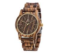 RORIOS Orologio Legno da Uomo Orologio da Polso Orologio Analogico Al Quarzo Moda Orologio di Peso Leggero Naturale Orologio di Legno