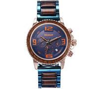 RORIOS Orologio Legno Uomo Analogico Al Quarzo Orologi da Polso Naturale Cronografo Orologio in Legno Moda Orologio in Legno da Uomo