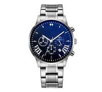 RORIOS Orologio Multifunzione da uomo Orologio Lavoro Analogico Quarzo Orologio da Polso 3ATM Cronografo Cinturino in Acciaio Inossidabile