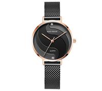 RORIOS Orologio Polso Donna Moda Classic Quarzo Women Watch Mesh Cinturino da Ragazze Simple Cristalli Diamante Simulato Dial Femminile Regalo Formale