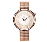 RORIOS Orologio Polso Donna Moda Quarzo Women Watches Mesh Cinturino Minimalista Femminile Regalo Classic Orologio