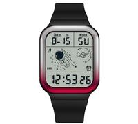 RORIOS Orologio Quadrati da Uomo Multifunzione Elettronico con Cinturino in Gomma - Digitale 50M Impermeabile Casual