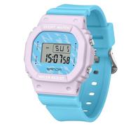 RORIOS Orologio Quadrati Elettronico Orologio da Polso Ragazzi Ragazze Casual Orologio Multifunzione Digitale Orologio Impermeabile Semplice da Uomo Donna Blu