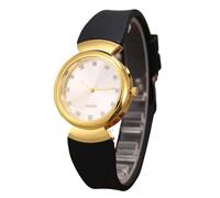 RORIOS Orologio Quartz Donna con quadrante Accento Diamanti Cinturino in Silicone Orologioes Casual Moda Impermeabile per Uso Quotidiano & Regalo Bianco Nero