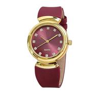 RORIOS Orologio Quartz Donna con quadrante Accento Diamanti Cinturino in Silicone Orologioes Casual Moda Impermeabile per Uso Quotidiano & Regalo Rosso