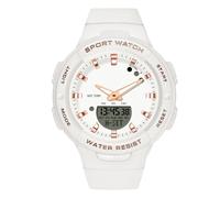 RORIOS Orologio Ragazze Elettronico Orologio da Polso Digitale Quarzo Orologio Signore Resina Semplice Orologio Multifunzione Militare per Donna Impermeabile Bianco Oro Rosa