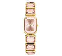 RORIOS Orologio Rettangolare da Donna dal Design di Nicchia Elegante Orologioes al Quarzo con Cinturino in Diamanti Impermeabile Adatto alle Donne Rosa