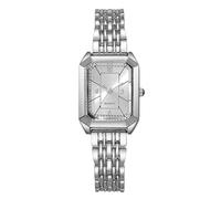 RORIOS Orologio Rettangolare Donna Orologioes polso in Acciaio Inossidabile alla Moda Orologio al Quarzo Elegante Watch da Abito Casual Argento