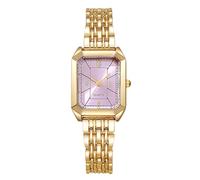 RORIOS Orologio Rettangolare Donna Orologioes polso in Acciaio Inossidabile alla Moda Orologio al Quarzo Elegante Watch da Abito Casual Oro rosa