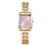 RORIOS Orologio Rettangolare Donna Orologioes polso in Acciaio Inossidabile alla Moda Orologio al Quarzo Elegante Watch da Abito Casual Oro rosa