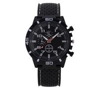 RORIOS Orologio Sportivo per Uomini Elegante Orologioes Analogico con Cinturino Perforato Traspirante Watch Casual Multicolore Bianco
