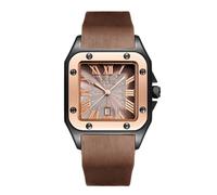 RORIOS Orologio Sportivo Unisex con Quadrante Quadrato Cinturino in Silicone Orologioes da Polso Casual Impermeabile per Outdoor Lavoro e Incontri Watch Marrone