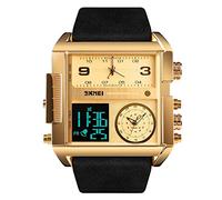 RORIOS Orologio Sportivo Uomo Quadrato al Quarzo con Allarme, Luminoso Digitale Multifunzionale da Polso