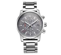 RORIOS Orologio Uomo Analogico Quarzo Orologio Cinturino in Acciaio Inossidabile Calendario Business Cronografo Orologio per Uomo
