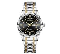 RORIOS Orologio Uomo con Cinturino in Acciaio Inossidabile Quadrante Luminoso Funzione Data Orologio da Polso Elettrico Quartz Business Casual per Padre Marito Compleanno Nero