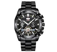 RORIOS Orologio Uomo Cronografo Analogico 30M Impermeabile Sportivo Watch Orologioes da Polso Movimento al Quarzo Classico Luminoso Nero