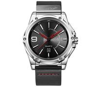 RORIOS Orologio Uomo Impermeabile Analogico Quarzo Orologio Cinturino in Pelle Orologio da Polso Moda Sportivo Orologio per Uomo