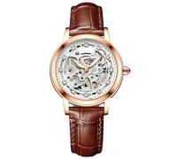 RORIOS Orologio Uomo Impermeabile Automatico Meccanico Orologio Cinturino in Pelle Tourbillon Orologio da Donna Moda Orologio per Donna