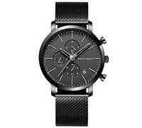 RORIOS Orologio Uomo Impermeabile Quarzo Orologio Cinturino in Acciaio Inox d'affari Cronografo Orologio da uomo Classico Orologio da Polso