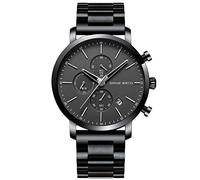 RORIOS Orologio Uomo Impermeabile Quarzo Orologio Cinturino in Acciaio Inox d'affari Cronografo Orologio da uomo Classico Orologio da Polso