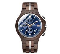 RORIOS Orologio Uomo in Legno Luminescente Analogico Al Quarzo Orologio Naturale Sportivo Cronografo Orologio da Polso da Uomo