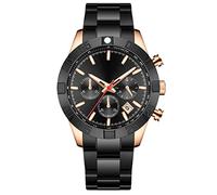 RORIOS Orologio Uomo Luminoso Casuale Orologio Analogico Quarzo Orologio con Cinturino in Acciaio Inossidabile Business Orologio da Polso per Uomo