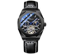 RORIOS Orologio Uomo Orologio Luminoso Orologio Meccanico Automatico con Cinturino in Pelle Orologi Tourbillon Design Uomo da Polso