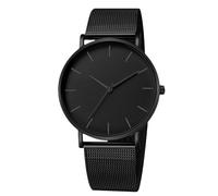 RORIOS Orologio Uomo Quartz Cinturino in Acciaio Inossidabile Mesh Sottile Minimalista Resistente all'Acqua Molte Opzioni di Colore per Quotidiano/Ufficio/Incontro Nero