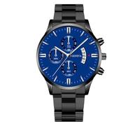 RORIOS Orologio Uomo Quartz Cinturino in Acciaio Inossidabile Molte Opzioni di Colore Resistente all'Acqua Quotidiana Leggero Orologioes Casual Giornaliero Blu nero