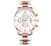 RORIOS Orologio Uomo Quartz Cinturino in Acciaio Inossidabile Molte Opzioni di Colore Resistente all'Acqua Quotidiana Leggero Orologioes Casual Giornaliero Oro rosa bianco
