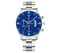 RORIOS Orologio Uomo Quartz Cinturino in Acciaio Inossidabile Molte Opzioni di Colore Resistente all'Acqua Quotidiana Leggero Orologioes Casual Giornaliero Argento blu