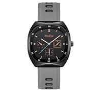 RORIOS Orologio Uomo Sportivo di Moda a Quarzo Cinturino in Silicone Multicolore & Quadro Quadrato Orologioes Casual Giornaliero per Uomini con Diverse Opzioni di Colore Grigio
