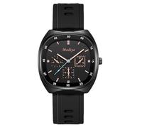 RORIOS Orologio Uomo Sportivo di Moda a Quarzo Cinturino in Silicone Multicolore & Quadro Quadrato Orologioes Casual Giornaliero per Uomini con Diverse Opzioni di Colore Nero