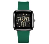 RORIOS Orologio Uomo Sportivo di Moda a Quarzo Cinturino in Silicone Multicolore & Quadro Quadrato Orologioes Casual Giornaliero per Uomini con Diverse Opzioni di Colore Verde A