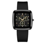 RORIOS Orologio Uomo Sportivo di Moda a Quarzo Cinturino in Silicone Multicolore & Quadro Quadrato Orologioes Casual Giornaliero per Uomini con Diverse Opzioni di Colore Nero A