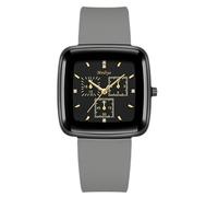 RORIOS Orologio Uomo Sportivo di Moda a Quarzo Cinturino in Silicone Multicolore & Quadro Quadrato Orologioes Casual Giornaliero per Uomini con Diverse Opzioni di Colore Grigio A