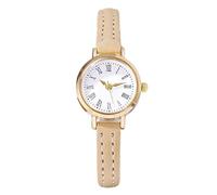 RORIOS Orologio Vintage Numeri Romani Donna Delicata Orologioes da Polso con Bracciale in Pelle Elegante Watches al Quarzo per l'uso Quotidiano Beige