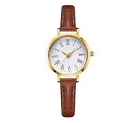RORIOS Orologio Vintage Numeri Romani Donna Delicata Orologioes da Polso con Bracciale in Pelle Elegante Watches al Quarzo per l'uso Quotidiano Marrone caffè