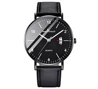 RORIOS Semplice Design Orologio da Polso Orologio da Impermeabile Analogico Quarzo Uomo Casual Luminoso Orologio Calendario Cinturino in Pelle Orologio