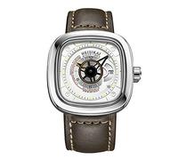 RORIOS Sports Orologio da Uomo Automatico Meccanico Orologio Luminoso Data Quadrante Orologio in Pelle Moda Maschile Orologio da Polso