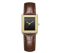RORIOS Unisex Orologio Semplice Orologioes da polso per Uomo Donna Analogico Quarzo Watches Amanti Matrimonio Romantico Impermeabile Wristwatch Femmina marrone-oro