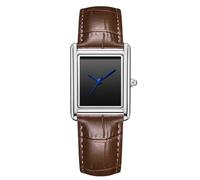 RORIOS Unisex Orologio Semplice Orologioes da polso per Uomo Donna Analogico Quarzo Watches Amanti Matrimonio Romantico Impermeabile Wristwatch Maschio marrone-argento A