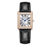 RORIOS Unisex Orologio Semplice Orologioes da polso per Uomo Donna Analogico Quarzo Watches Amanti Matrimonio Romantico Impermeabile Wristwatch Maschio nero-oro-rosa