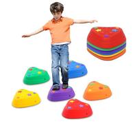 RORLAND Pietre d'Equilibrio per Bambini, Percorso Psicomotricità Bambini per Lo Sviluppo Delle Attività Motorie, Stepping Stones, Balance Board, Giochi Interno Esterno, Giochi Equilibrio per 3+ Anni
