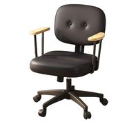 RoroCove Sedia da Ufficio,Sedia Girevole, Sedia da ufficio ergonomica for computer con braccioli regolabili in altezza for soggiorno(Black)