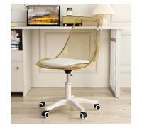 RoroCove Sedia da Ufficio,Sedia Girevole, Sedie da scrivania for ufficio, sedie for computer, ruote, schienale trasparente, sedia girevole a 360°(Amber)