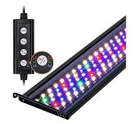 ROROLL Luci LED per barriera corallina, 24 ore su, 7 giorni Acquario LED Luce Spettro Completo Piante Regolabili Coltiva Lampade WRGB Accessori for Illuminazione Impermeabili(45cm)